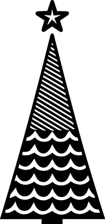 Christmas tree icon isolated on white background. Vector illustration. Eps 10.のイラスト素材