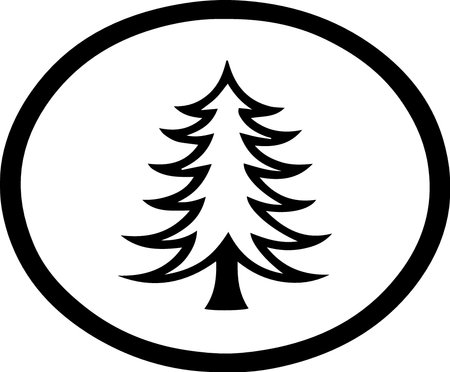 spruce vector icon isolated on white background for web and mobile appのイラスト素材