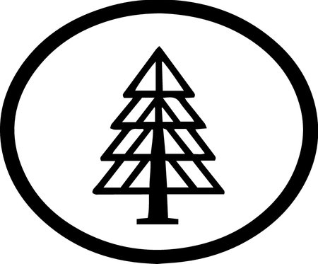 Vector Christmas Tree Icon Illustration sign designのイラスト素材
