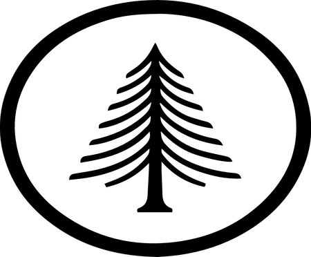 spruce vector icon isolated on white background. christmas tree signのイラスト素材