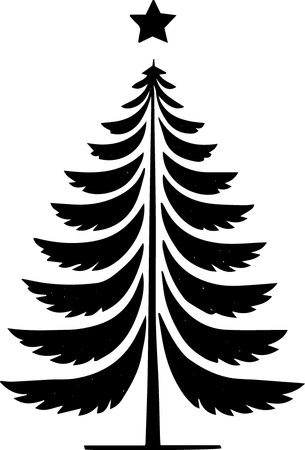 christmas tree isolated on a white background, vector illustration, epsのイラスト素材