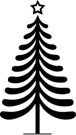 Christmas tree isolated on a white background. Vector illustration. Eps 10.のイラスト素材