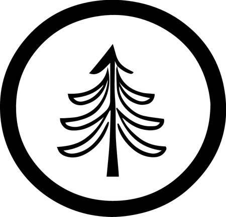 fir tree vector icon. christmas tree flat icon isolated on white backgroundのイラスト素材