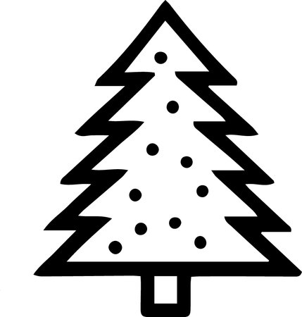 Christmas tree icon isolated on white background. Vector illustration. Eps 10.のイラスト素材