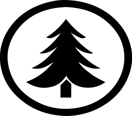 spruce vector icon. christmas tree flat icon isolated on white backgroundのイラスト素材