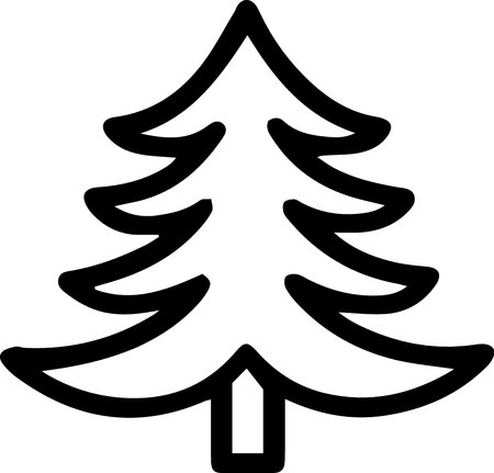 Pine tree icon isolated on white background. Vector Illustration.のイラスト素材