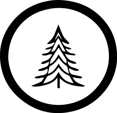 spruce vector icon. fir-tree flat icon isolated on white backgroundのイラスト素材