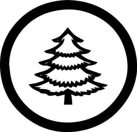 spruce vector icon. fir-tree flat icon isolated on white backgroundのイラスト素材