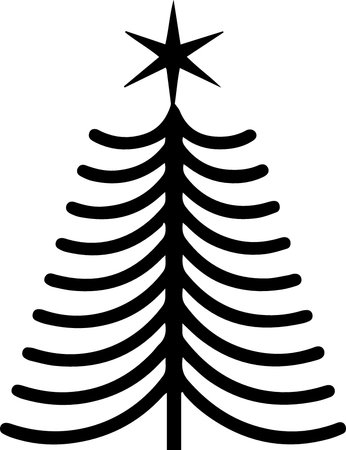 Christmas tree icon isolated on white background. Vector illustration. Eps 10のイラスト素材