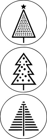 christmas tree icon isolated on white background. christmas tree vector iconのイラスト素材