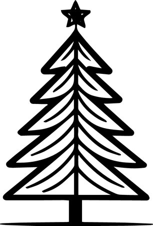Christmas tree icon isolated on white background. Vector Illustration EPS10のイラスト素材