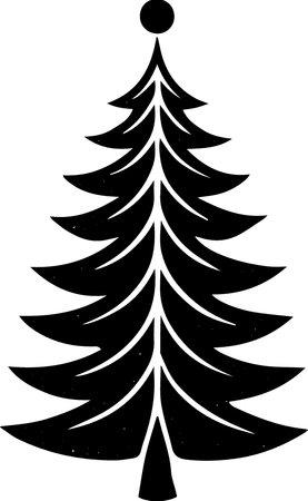 Christmas tree icon isolated on white background. Vector Illustration. EPS 10のイラスト素材
