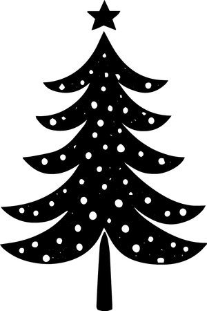 Christmas tree on a white background.Vector illustration for your design.のイラスト素材