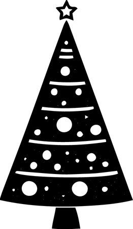 Christmas tree on a white background. Vector illustration for your design.のイラスト素材