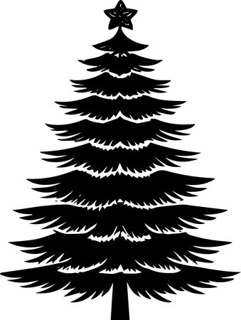 Christmas tree isolated on a white background. Vector illustration for your designのイラスト素材