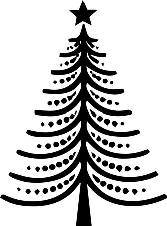 Christmas tree isolated on a white background. Vector illustration for your designのイラスト素材