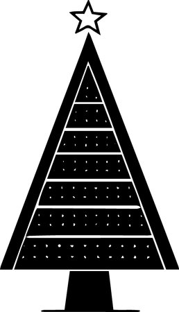 Christmas tree on a white background, vector illustration, eps 10のイラスト素材