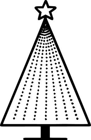 Christmas tree isolated on a white background. Vector illustration. Eps 10.のイラスト素材