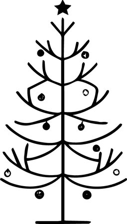 Christmas tree isolated on a white background. Vector illustration. Eps 10のイラスト素材