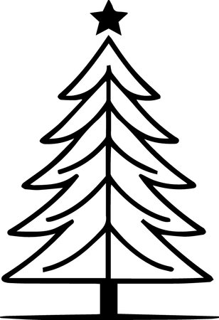 Christmas tree icon isolated on white background. Vector illustration. Eps 10のイラスト素材