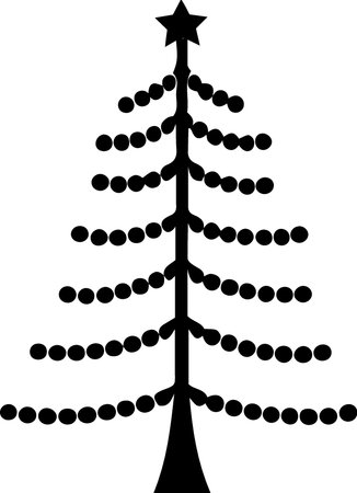christmas tree on a white background, vector illustration, epsのイラスト素材