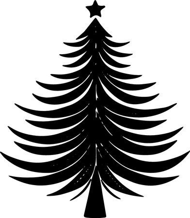 Christmas tree. Vector illustration isolated on a white background. EPS 10のイラスト素材
