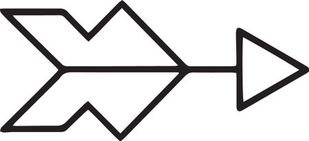 Black line Arrow icon isolated on white background. Direction Arrowhead symbol. Navigation pointer...