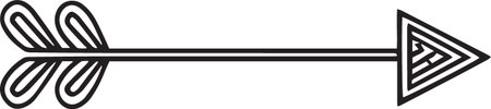 Black line Arrow icon isolated on white background. Direction symbol. Navigation pointer sign....
