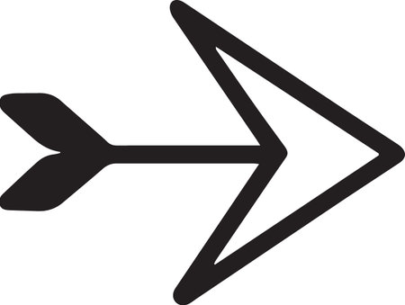 Arrow icon isolated on white background. Pointer symbol. Vector Illustration