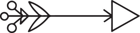 Arrow icon isolated on white background. Pointer symbol. Vector Illustrationのイラスト素材