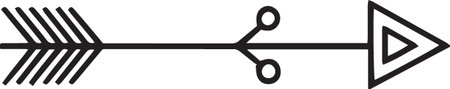 Arrow icon isolated on white background. Pointer symbol. Vector illustration