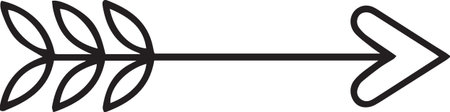 Black line Arrow icon isolated on white background. Direction sign. Vector Illustration
