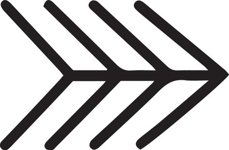 Black line Arrow icon isolated on white background. Direction Arrowhead symbol. Navigation pointer...