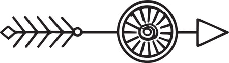 Wrought iron wheel icon isolated on white background. Vector Illustration