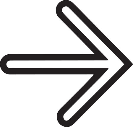 Vector Art Futuristic Arrow Silhouette and outline Iconのイラスト素材