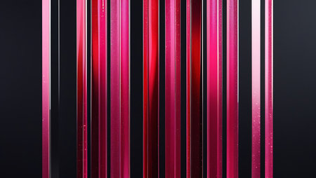 colorful stripes on a black background. abstract background for design.の素材