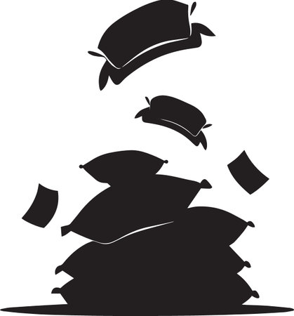 Illustration representing financial safety nets and risk assessment for long-term retirement and savings funds.のイラスト素材