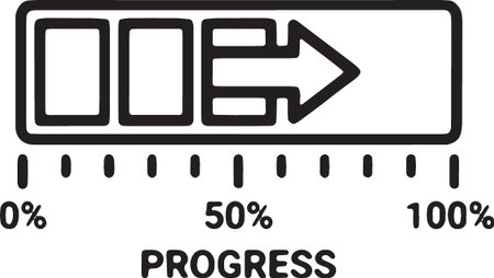 Progress Bar Loading Percentage Status Tracker Icon