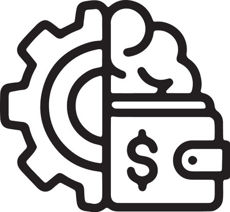 Digital industrial wallet and financial technology processのイラスト素材