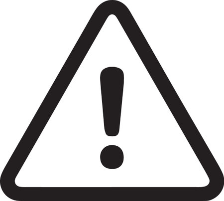Exclamation mark warning symbol for financial risk or emergency alert