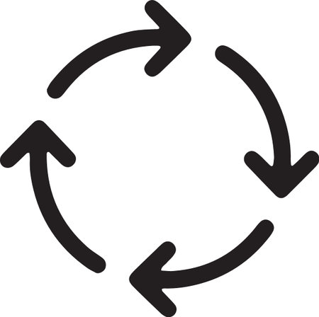 Lightweight circular cycle arrows for repeatable business processes