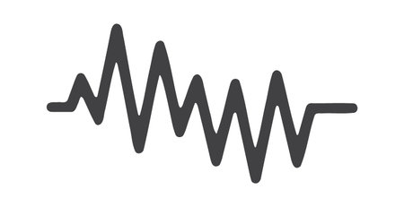 High frequency oscillating wave pulse showing energy or activity