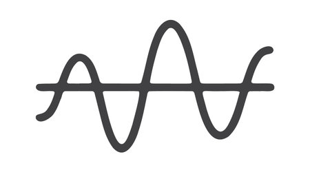 Oscillating wave line showing repetitive signal patterns