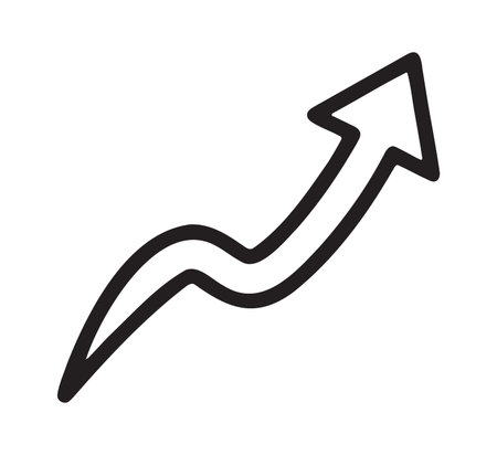 S shaped wavy arrow pointing up for business flexibility