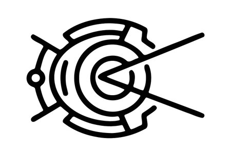 Abstract radar or targeting scanner icon for focus and trackingのイラスト素材