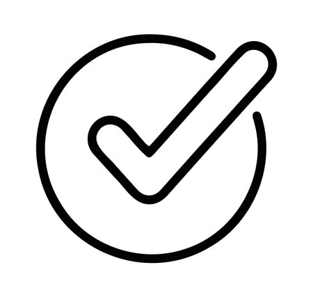 Large checkmark inside a circle representing success and validationのイラスト素材
