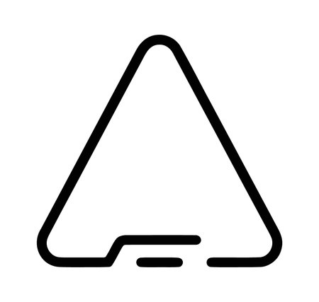 Simple equilateral triangle shape with a bottom opening for designのイラスト素材