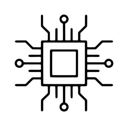 Central processing unit chip with radiating connection pins