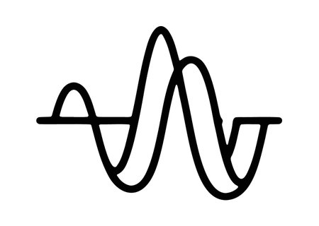 Sound wave frequency showing audio signal or scientific vibration