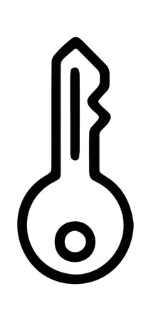 Large security key icon for access and authenticationのイラスト素材